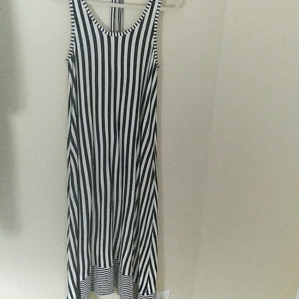 Gap Maxi Navy and White Sleeveless Maxi Sundress